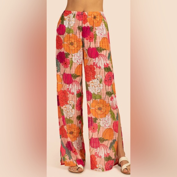Trina Turk SUNNY BLOOM SLIT PANT size M, NWT - Picture 3 of 9